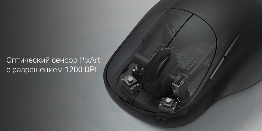 Беспроводная мышь Xiaomi Wireless Mouse 3 Color Comfort Edition (XMWXSB03EYM) - фото 4