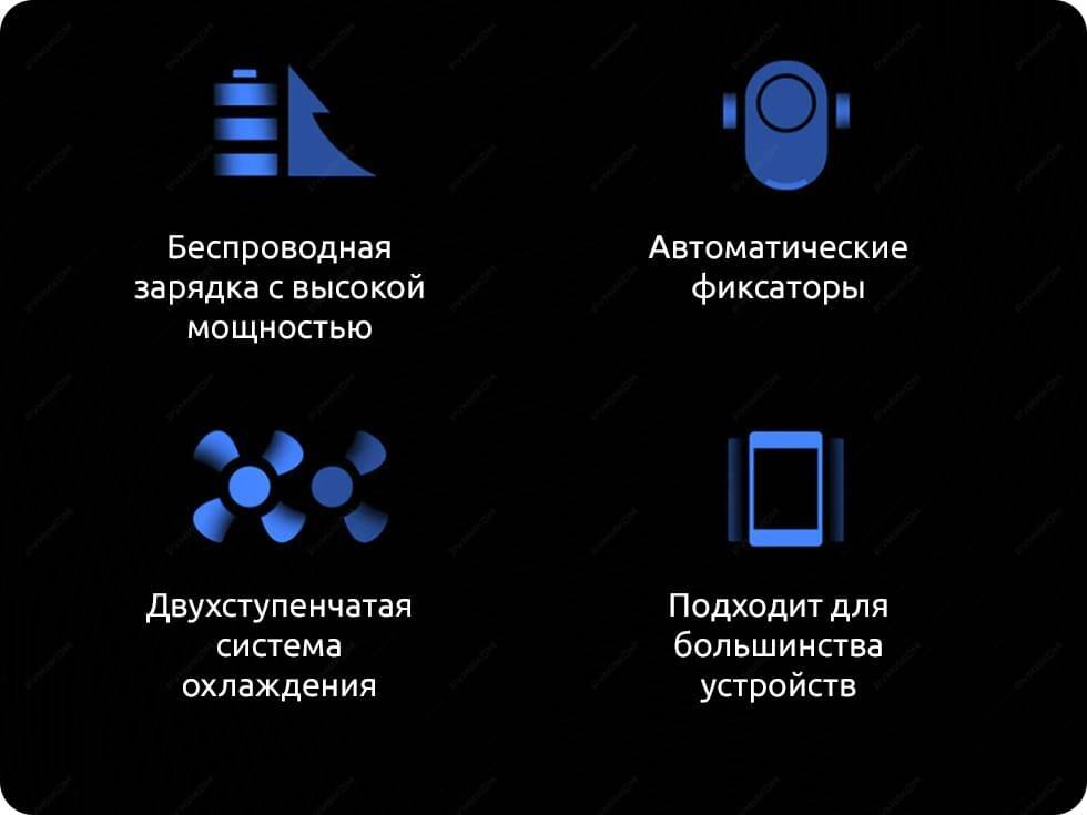 Держатель с беспроводной зарядкой Xiaomi Wireless Car Charger 20W (WCJ02ZM) - фото 2 Держатель с беспроводной зарядкой Xiaomi Wireless Car Charger 20W (WCJ02ZM) - фото 2