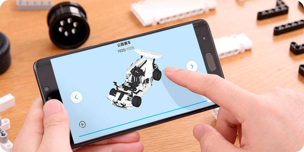 Конструктор электромеханический Xiaomi MITU Smart Building Blocks Road Racing (GLSC01IQI) - фото 2
