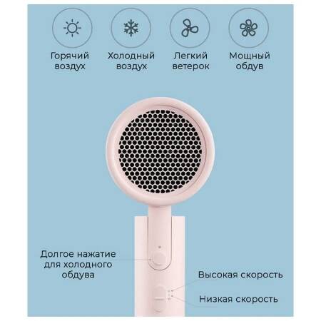 Фен со складной ручкой Xiaomi Mijia Negative Ion Hair Dryer (CMJ02LXW) - фото 8