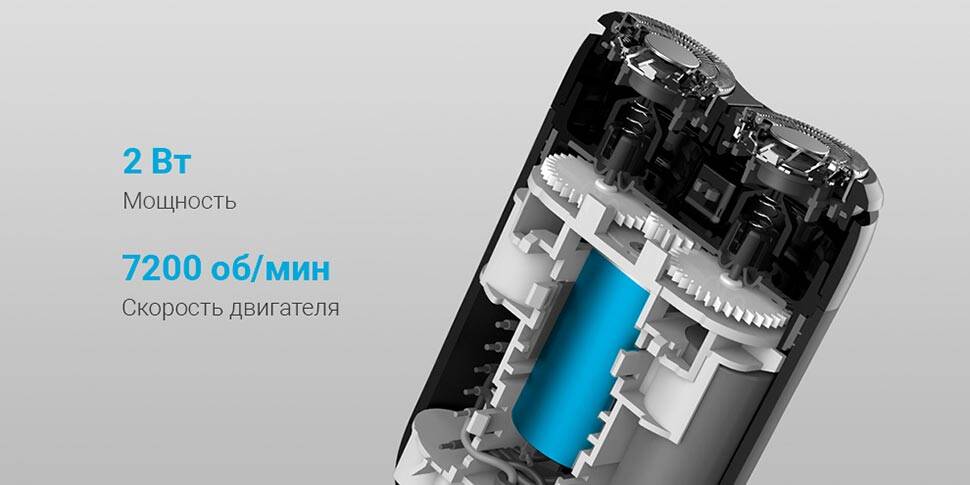 Электробритва Xiaomi Mijia Rotating Double Cutter Head S100 - фото 3 Электробритва Xiaomi Mijia Rotating Double Cutter Head S100 - фото 3