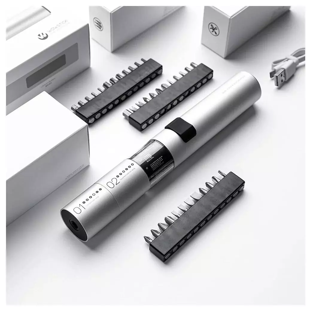 Аккумуляторная отвертка Wowstick SD 36-in-1 Screwdriver Set Silver (Серебристый)