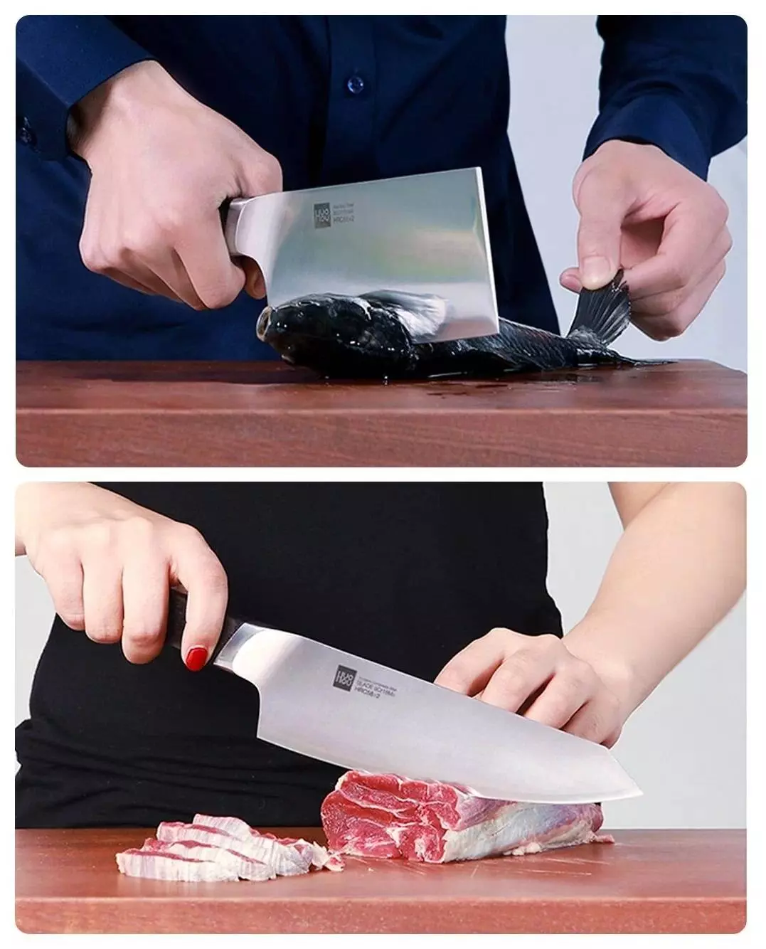Набор Huo Hou Fire Compound Steel Knife Set (4 ножа с подставкой) (HU0033) Brown (Коричневый) Набор Huo Hou Fire Compound Steel Knife Set (4 ножа с подставкой) (HU0033) Brown (Коричневый)