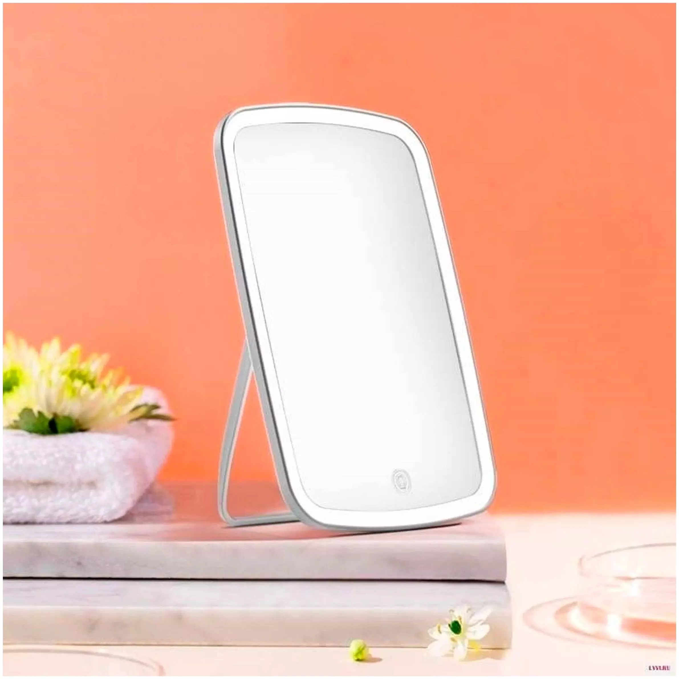 Зеркало косметическое с подсветкой Xiaomi Jordan Judy Tri-color LED Makeup Mirror (NV505) Beige (Бежевый) CN