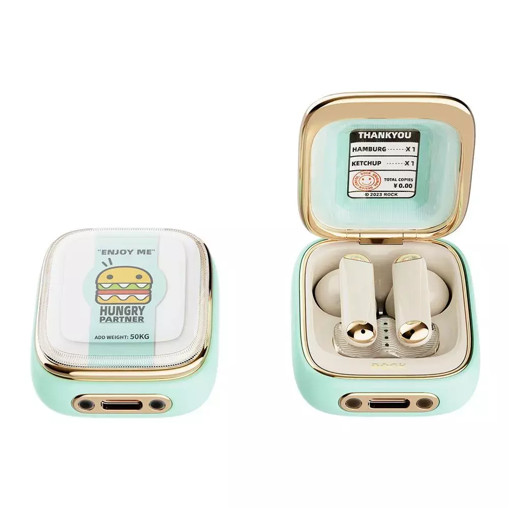 Беспроводные наушники Xiaomi Rock Retro Style TWS Earphone Hamburger Беспроводные наушники Xiaomi Rock Retro Style TWS Earphone Hamburger
