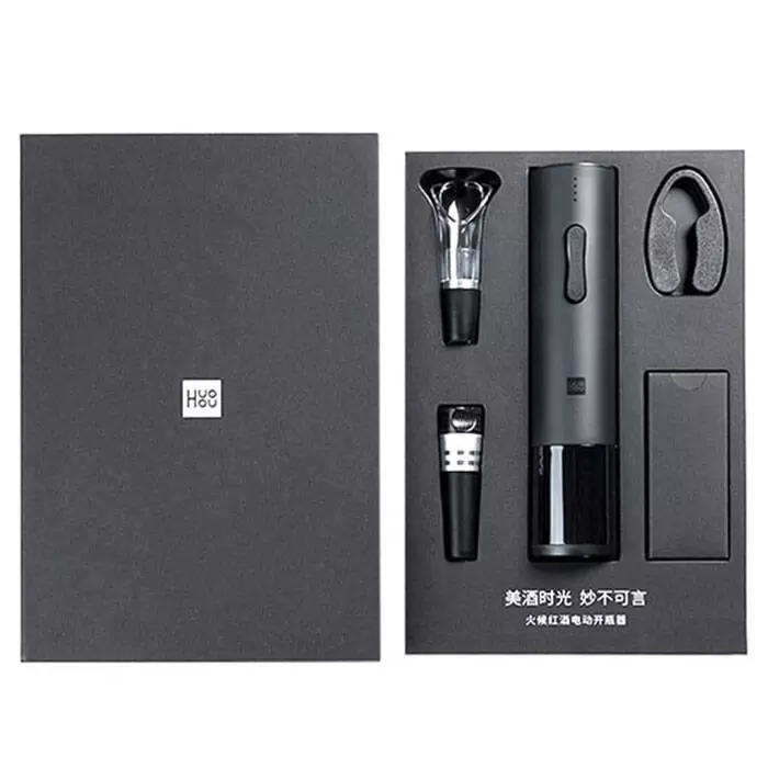 Винный набор 4 в 1 Huo Hou Electric Wine Bottle Opener Basic HU0047 Black (Черный)