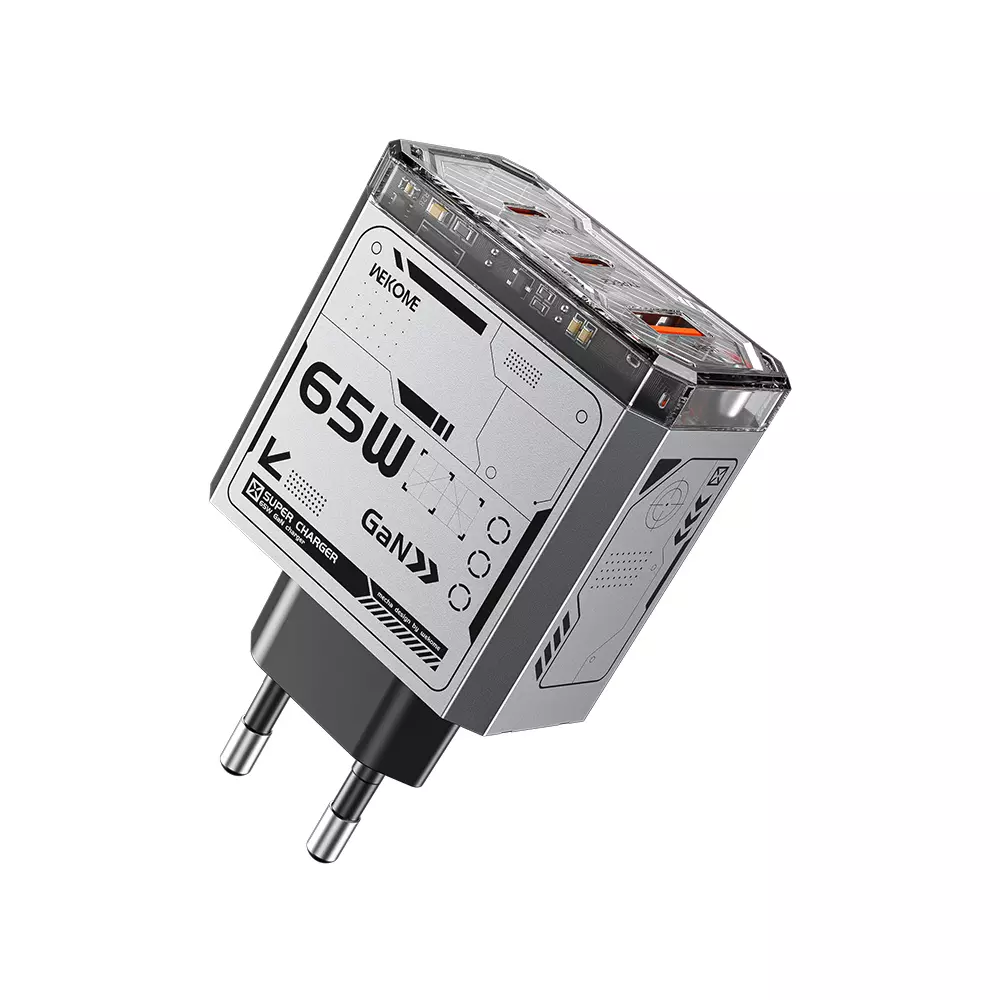 Зарядное устройство WEKOM GaN 65W (C+C+A ) WP-U06 Black (Черный) Global Version Зарядное устройство WEKOM GaN 65W (C+C+A ) WP-U06 Black (Черный) Global Version