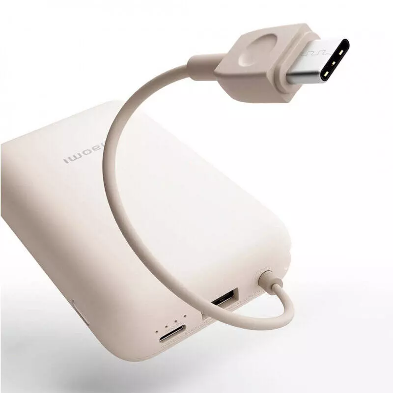 Внешний аккумулятор Xiaomi Power Bank With Cable USB-C 10000mAh Pocket Version (P15ZM) Beige (Бежевый) Внешний аккумулятор Xiaomi Power Bank With Cable USB-C 10000mAh Pocket Version (P15ZM) Beige (Бежевый)