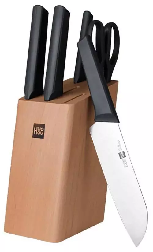Набор HuoHou Fire Kitchen Steel Knife Set (4 ножа и ножницы с подставкой) (HU0057) Набор HuoHou Fire Kitchen Steel Knife Set (4 ножа и ножницы с подставкой) (HU0057)