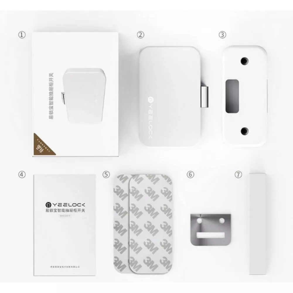 Умный мебельный замок Xiaomi Yeelock Cabinet Lock (ZNGS01YSB) White (Белый) Умный мебельный замок Xiaomi Yeelock Cabinet Lock (ZNGS01YSB) White (Белый)