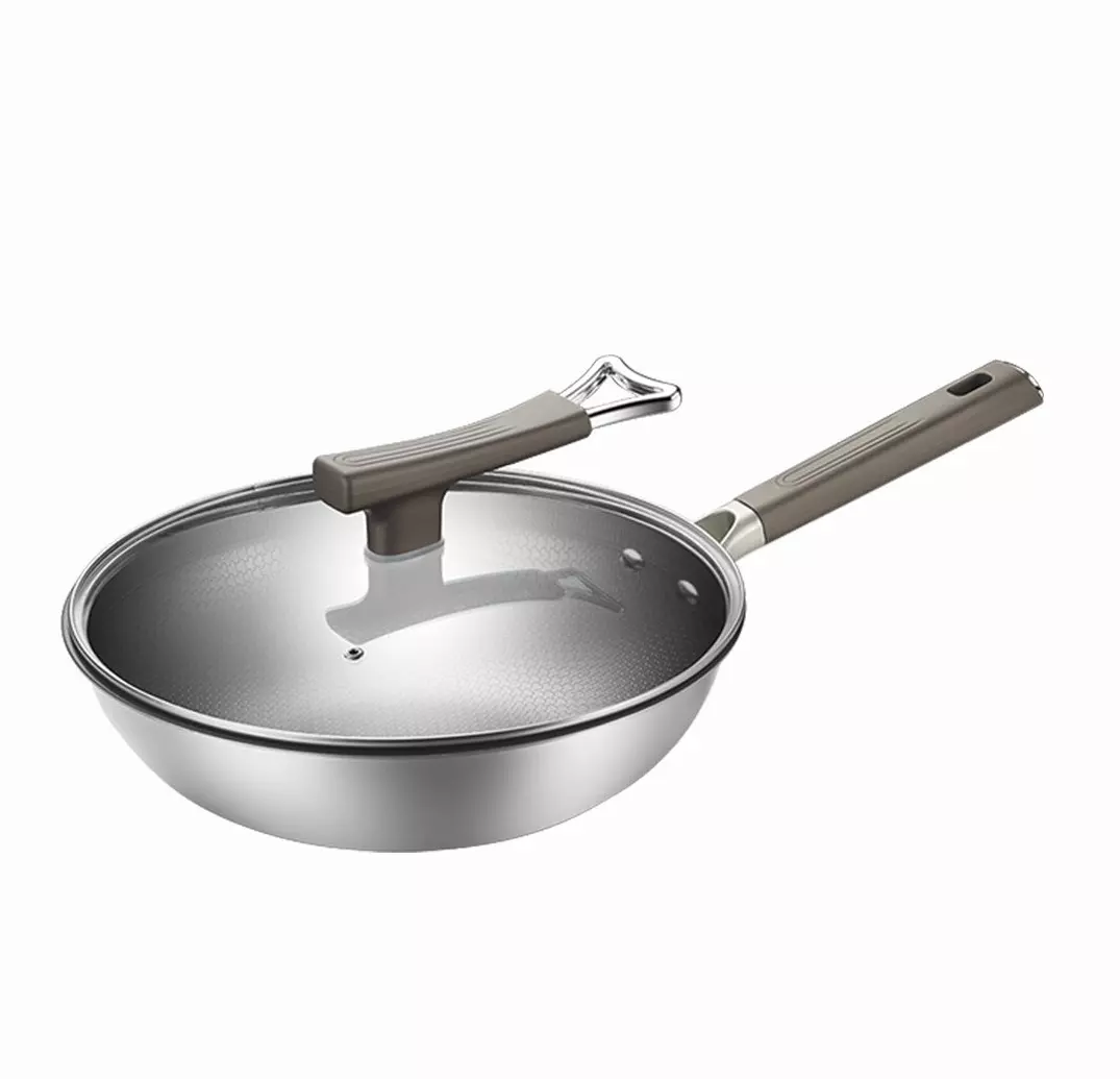Сковорода Xiaomi Crystal Kitchen Stainless Steel 316 Wok Pan 32 cm (JC-TDCG01) Gray (Серый) Сковорода Xiaomi Crystal Kitchen Stainless Steel 316 Wok Pan 32 cm (JC-TDCG01) Gray (Серый)