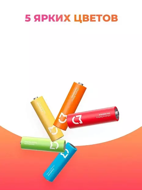 Батарейки Mijia Rainbow No.5 AAA (40 шт) 1.5V Батарейки Mijia Rainbow No.5 AAA (40 шт) 1.5V