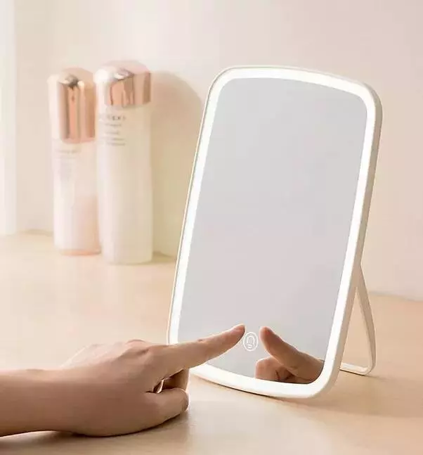 Зеркало косметическое с подсветкой Xiaomi Jordan Judy Tri-color LED Makeup Mirror (NV505) Beige (Бежевый) CN