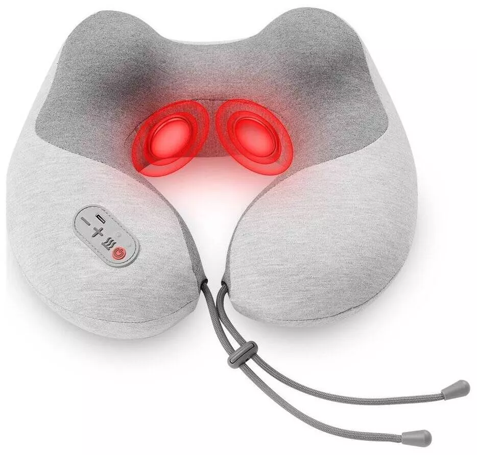 Массажная подушка дорожная Momoda Massage Hot Pillow Gray (Серый) Массажная подушка дорожная Momoda Massage Hot Pillow Gray (Серый)