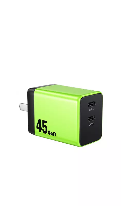 Сетевое зарядное устройство GaN 45W (c+c) WEKOME WP-U33 Green (Зеленый) Сетевое зарядное устройство GaN 45W (c+c) WEKOME WP-U33 Green (Зеленый)