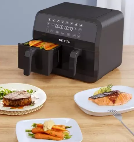 Аэрофритюрница двухфазовая GELEIPU DL28 (4,5+4,5) Black (Черный) Аэрофритюрница двухфазовая GELEIPU DL28 (4,5+4,5) Black (Черный)