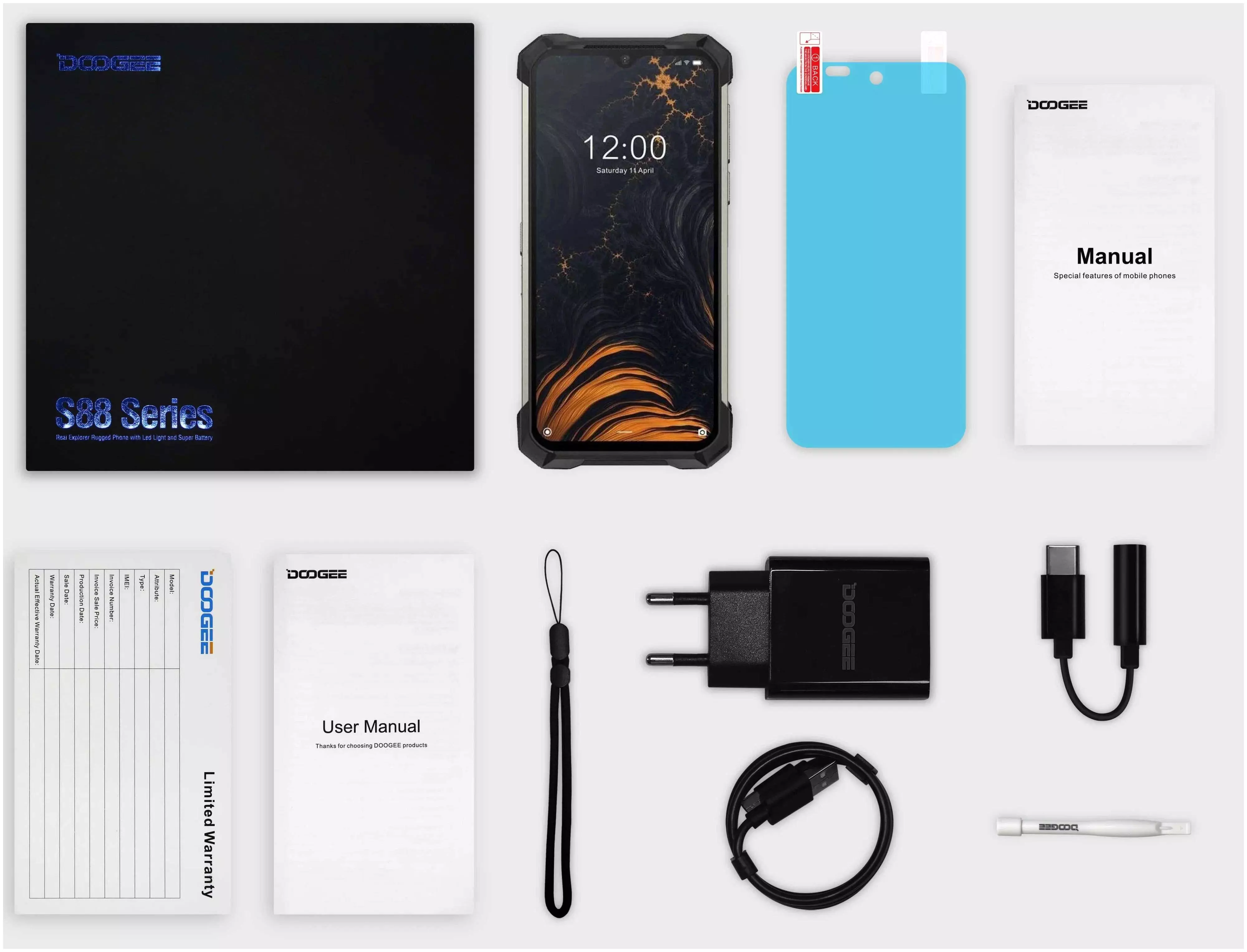 Смартфон Doogee S88 Pro 6/128Gb Black (Черный) CAN
