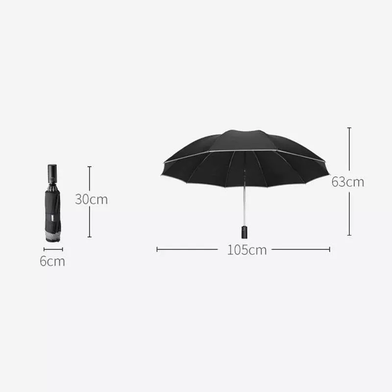 Зонт с фонариком Zuodu Reverse Folding Umbrella Black (Черный) Зонт с фонариком Zuodu Reverse Folding Umbrella Black (Черный)