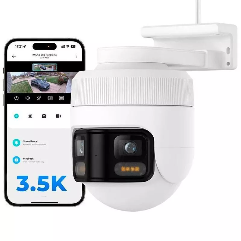 IP камера IMILAB Outdoor 3.5K WiFi Plug-in Spotlight Camera EC6 Panorama (CMSXJ115A) White (Белый) IP камера IMILAB Outdoor 3.5K WiFi Plug-in Spotlight Camera EC6 Panorama (CMSXJ115A) White (Белый)