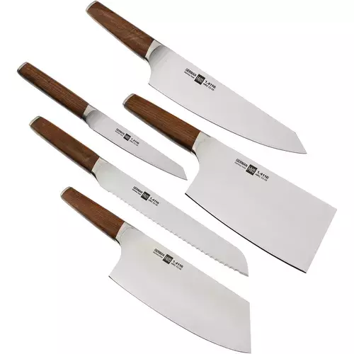 Набор кухонных ножей HuoHou Molybdenum Vanadium Steel Kitchen Knife Set Black (Черный) CN