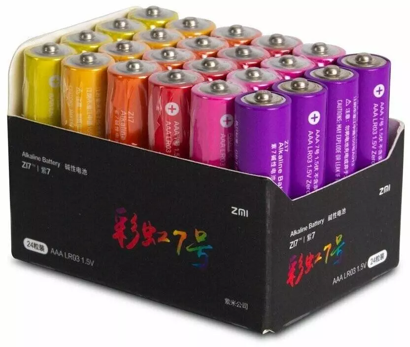 Батарейки ZMI Rainbow ZI7 тип AAA 24 шт. (цветные) Батарейки ZMI Rainbow ZI7 тип AAA 24 шт. (цветные)