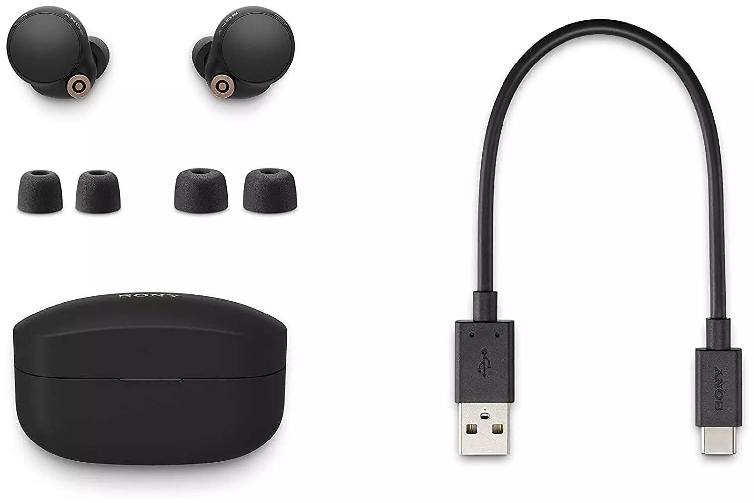 Беспроводные наушники с шумоподавлением Sony WF-1000XM4 Black (Черный) CN Беспроводные наушники с шумоподавлением Sony WF-1000XM4 Black (Черный) CN
