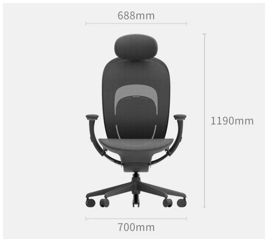 Кресло Xiaomi Yuemi YMI Ergonomic Chair (RTGXY01YM) Black (Черный)
