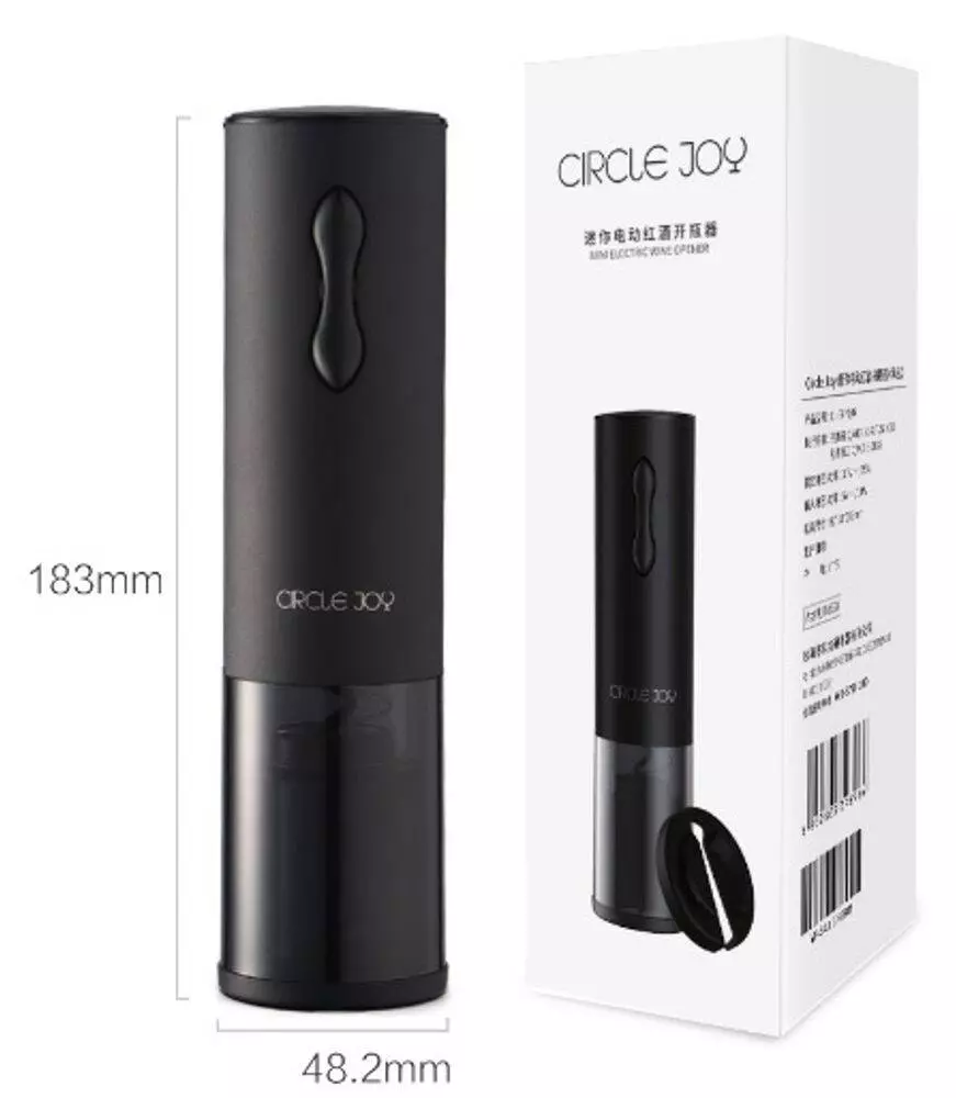 Штопор Circle Joy Round Super Touch Mini Electric Opener CJ-EKPQ04 Black (Черный) Штопор Circle Joy Round Super Touch Mini Electric Opener CJ-EKPQ04 Black (Черный)