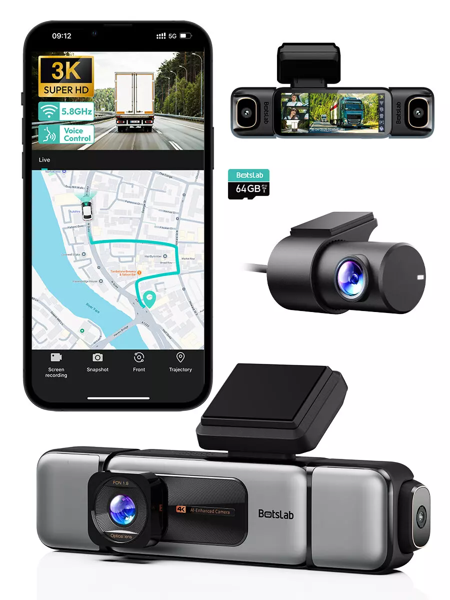Видеорегистратор Botslab Dual Dash Cam G980H PRO Black (Черный) Видеорегистратор Botslab Dual Dash Cam G980H PRO Black (Черный)