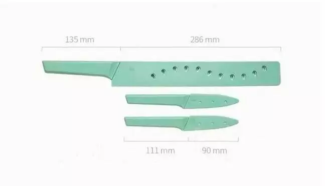 Набор ножей для овощей и фруктов HuoHou (3 ножа) (HU0135) Light green (Салатовый)