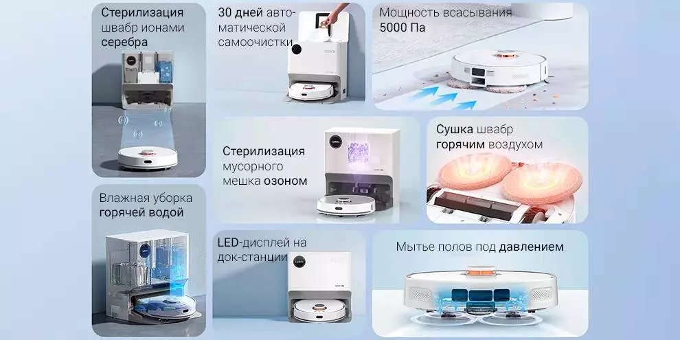 Робот-пылесос Lydsto W2 Lite с функцией самоочистки White (Белый)