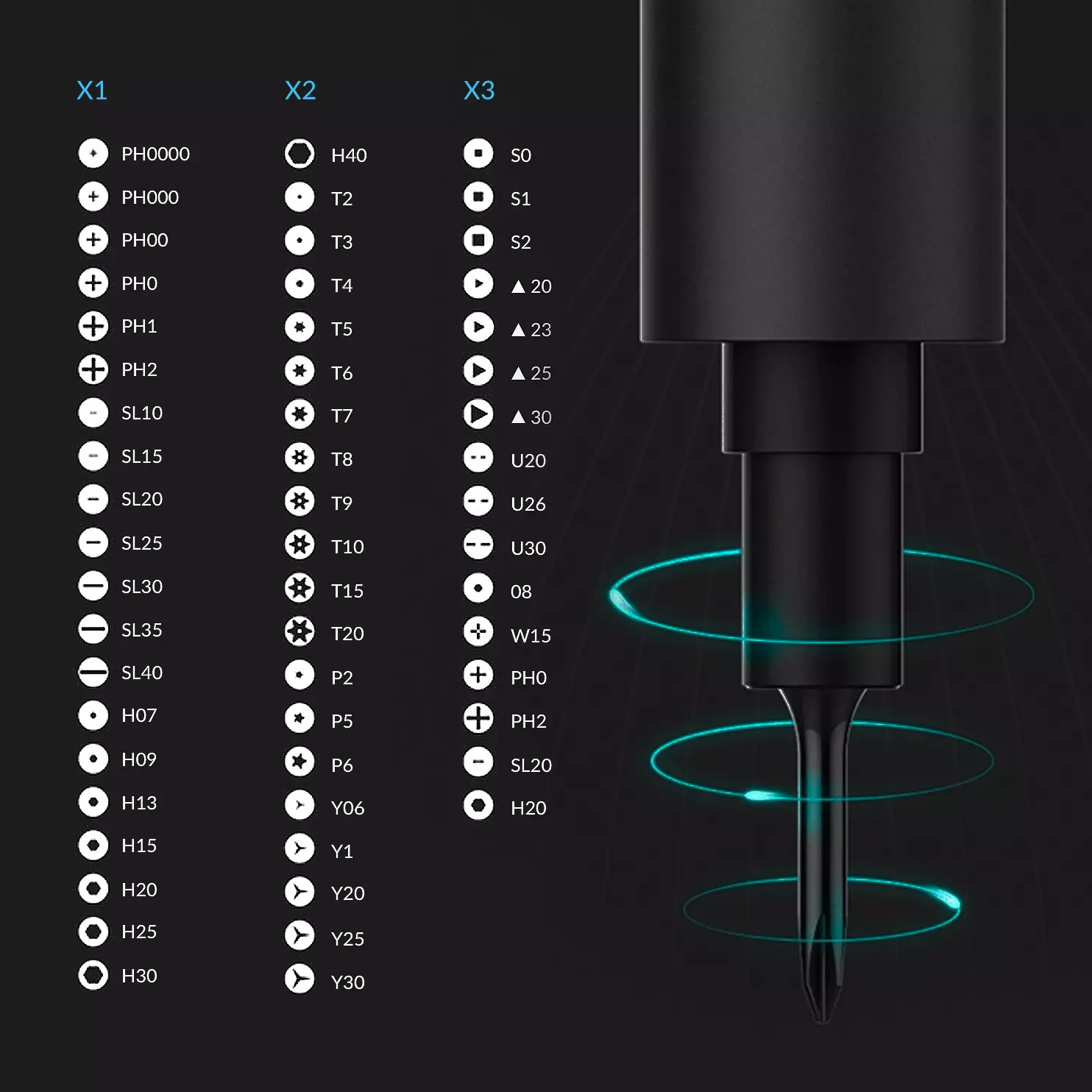 Отвертка электрическая Xiaomi Wowstick Screwdriver 1F+ TRY 20 in 1 Kit Black (Черный) CN Отвертка электрическая Xiaomi Wowstick Screwdriver 1F+ TRY 20 in 1 Kit Black (Черный) CN