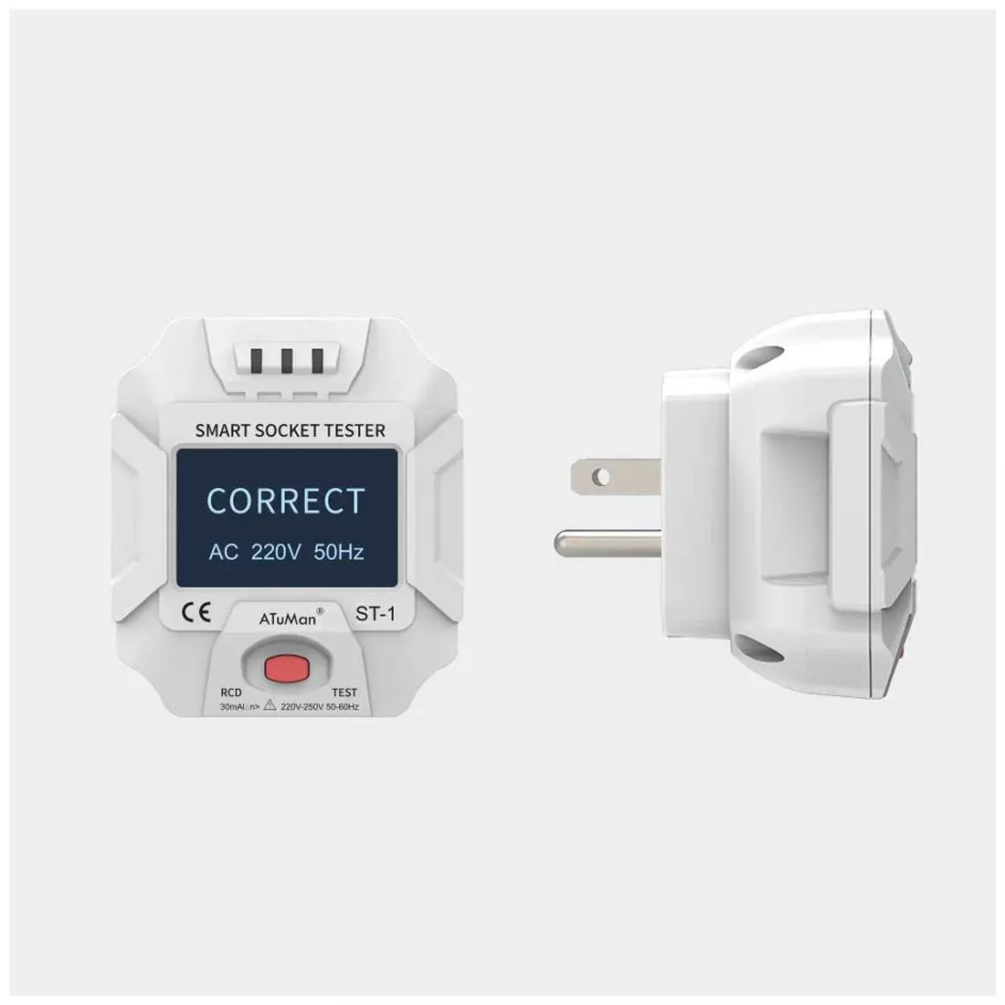 Тестер розеток Xiaomi Duka Smart Power Socket Detector (ST-1) White (Белый) Тестер розеток Xiaomi Duka Smart Power Socket Detector (ST-1) White (Белый)