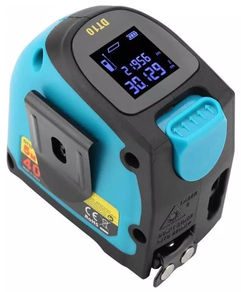 Лазерный уровень Xiaomi MILESEEY Laser Ranging Tape Measure DT10 40 м Gray (Серый)