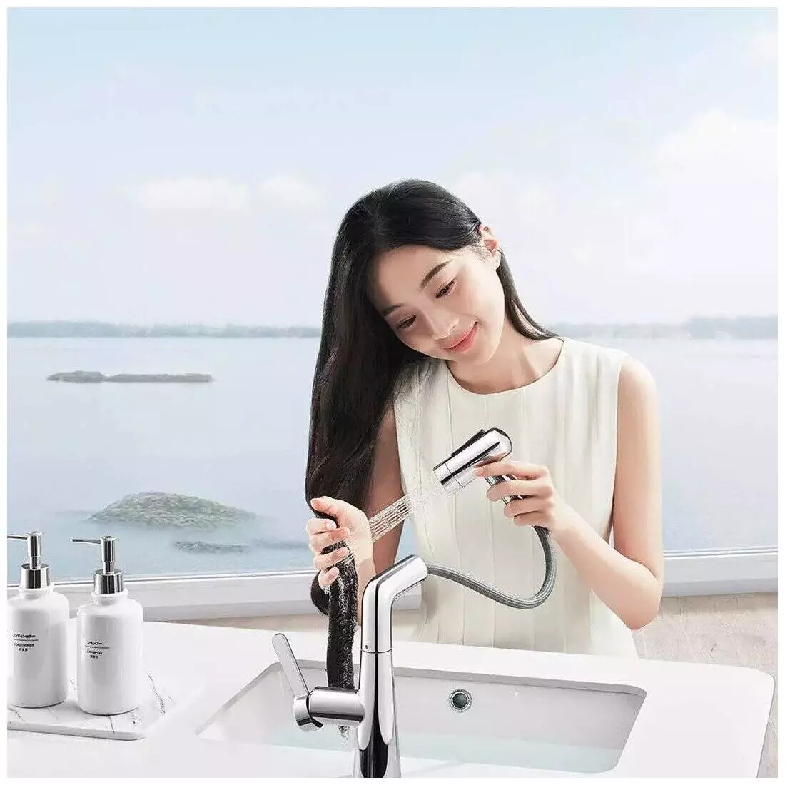 Смеситель с выдвижным изливом Xiaomi Mijia Pull-out Basin Faucet S1 (MJCLSMPLT01DB) Silver (Серебристый) Смеситель с выдвижным изливом Xiaomi Mijia Pull-out Basin Faucet S1 (MJCLSMPLT01DB) Silver (Серебристый)