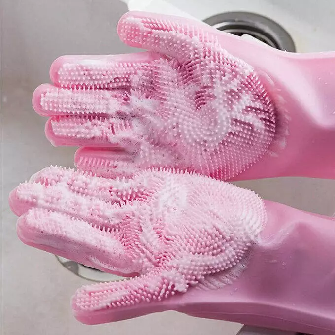 Силиконовые перчатки для уборки Xiaomi Silicone Cleaning Glove Pink (HH674) Pink (Розовый) Силиконовые перчатки для уборки Xiaomi Silicone Cleaning Glove Pink (HH674) Pink (Розовый)
