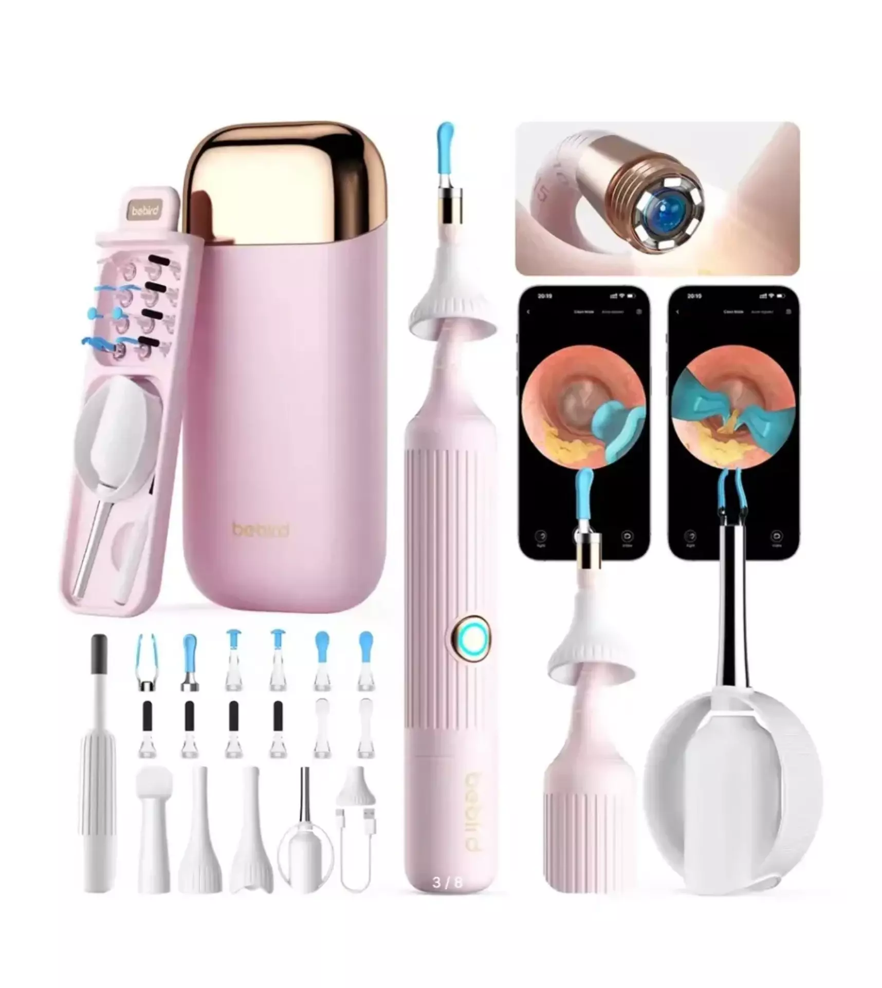 Умная ушная палочка Xiaomi Bebird Visual Ear Picking Device Bebird 3 Plus Pink (Розовый) Умная ушная палочка Xiaomi Bebird Visual Ear Picking Device Bebird 3 Plus Pink (Розовый)