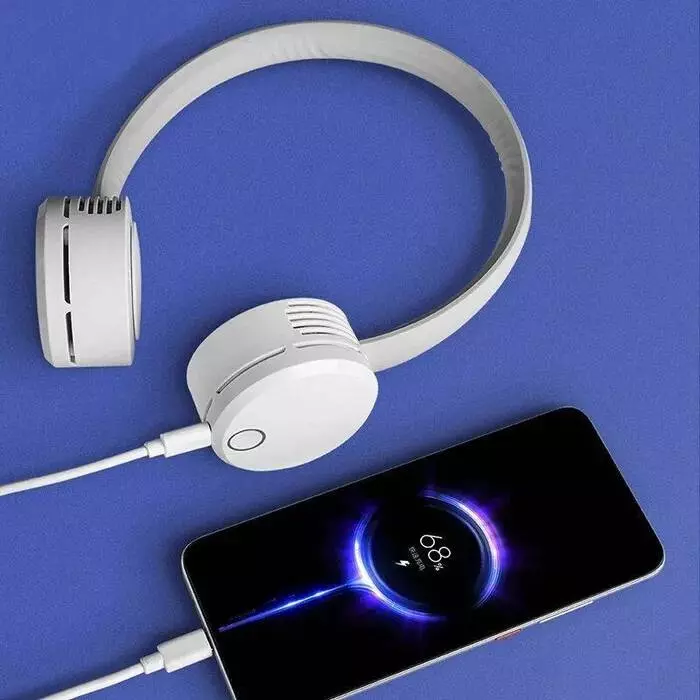 Портативный вентилятор на шею Xiaomi Thermo Portable Hanging Neck Fan (XD-GBFS01) White (Белый) CN Портативный вентилятор на шею Xiaomi Thermo Portable Hanging Neck Fan (XD-GBFS01) White (Белый) CN