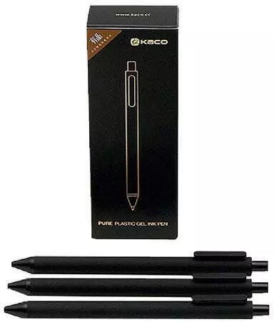 Набор гелевых ручек Xiaomi KACO Pure Plastic Gel Ink Pen K1015 (10 шт) Black (Черный)