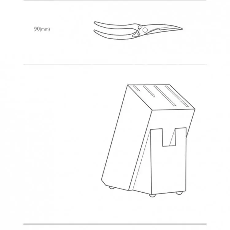Набор Huo Hou Nano Knife (4 ножа и ножницы с подставкой) (HU0014) Silver (Серебристый) CN