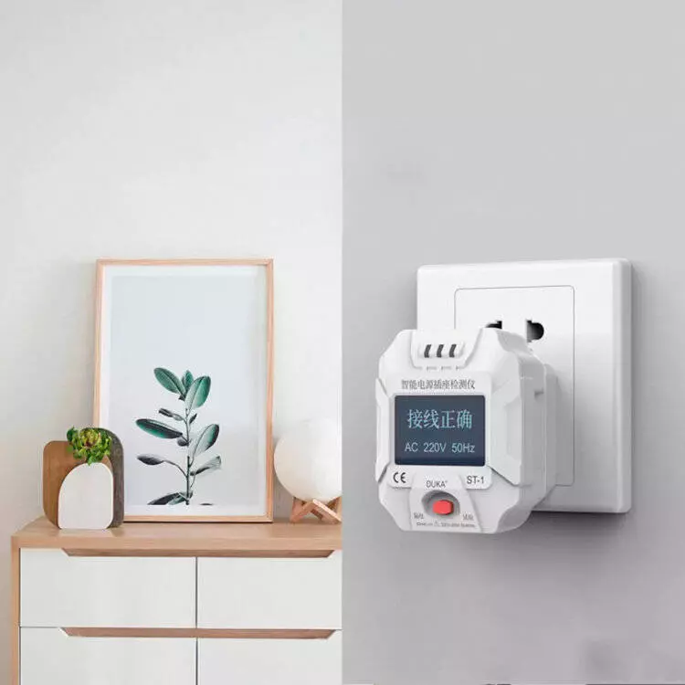 Тестер розеток Xiaomi Duka Smart Power Socket Detector (ST-1) White (Белый) Тестер розеток Xiaomi Duka Smart Power Socket Detector (ST-1) White (Белый)
