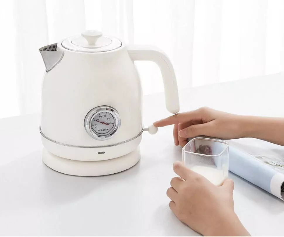 Электрочайник Qcooker Retro Electric Kettle (QS-1701) White (Белый)