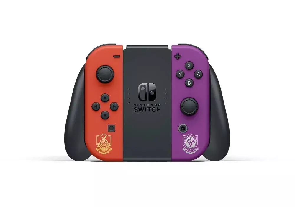 Игровая консоль Nintendo Switch OLED Zelda Pokemon Scarlet/Violet Edition (Красный/Фиолетовый) HK