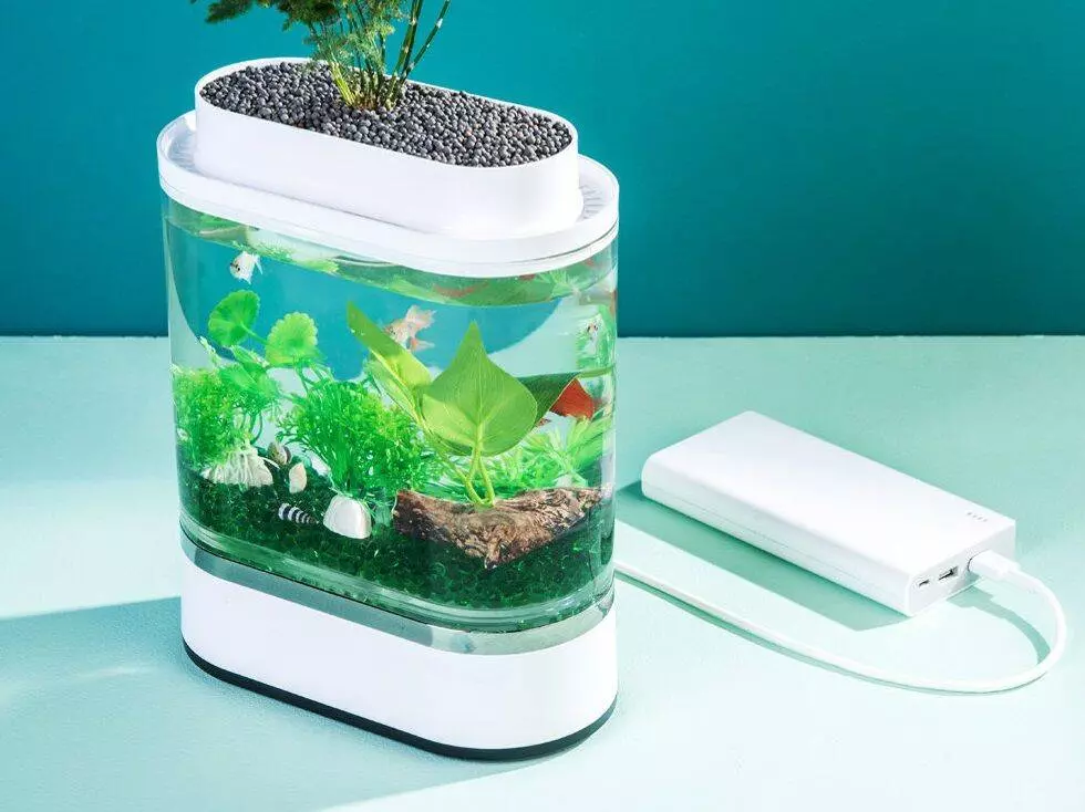 Аквариум Xiaomi Geometry Mini Lazy Fish Tank Pro C300 White (Белый) Аквариум Xiaomi Geometry Mini Lazy Fish Tank Pro C300 White (Белый)