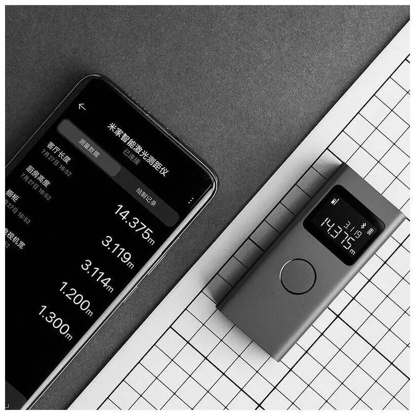 Лазерный дальномер Xiaomi Mijia Smart Laser Measure (MJJGCJYD001QW) Black (Черный) Лазерный дальномер Xiaomi Mijia Smart Laser Measure (MJJGCJYD001QW) Black (Черный)
