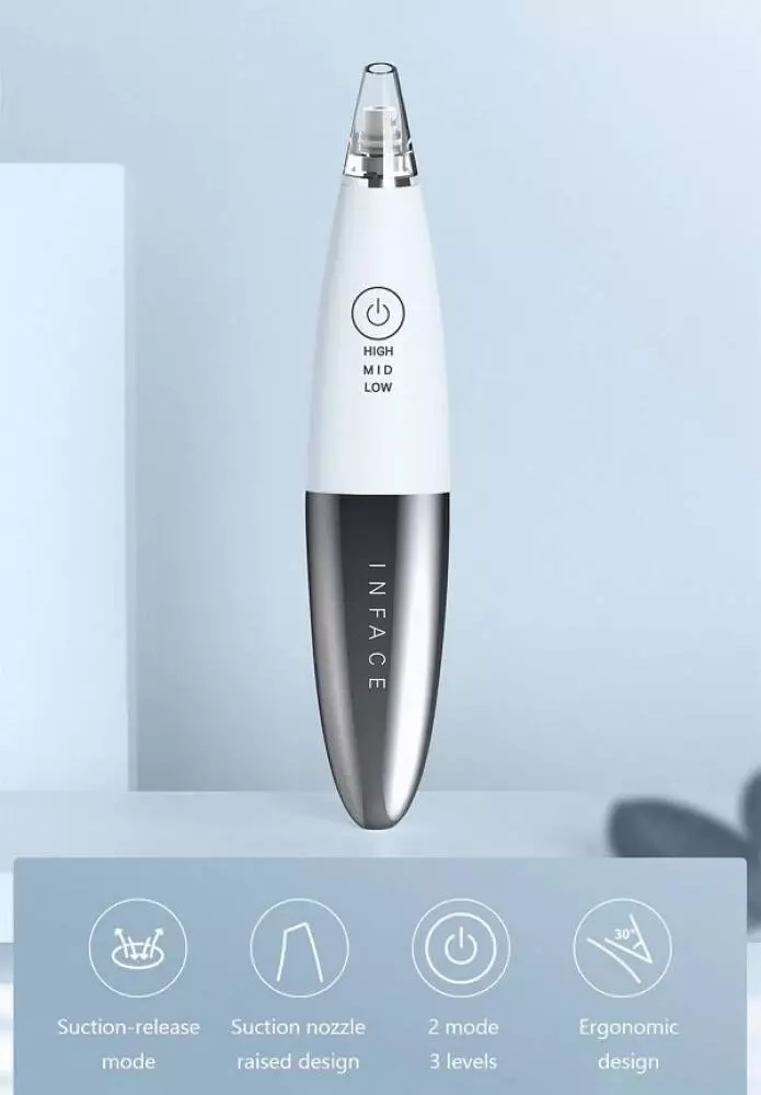 Электрический очиститель пор InFace Blackhead MS7000 White (Белый) Электрический очиститель пор InFace Blackhead MS7000 White (Белый)