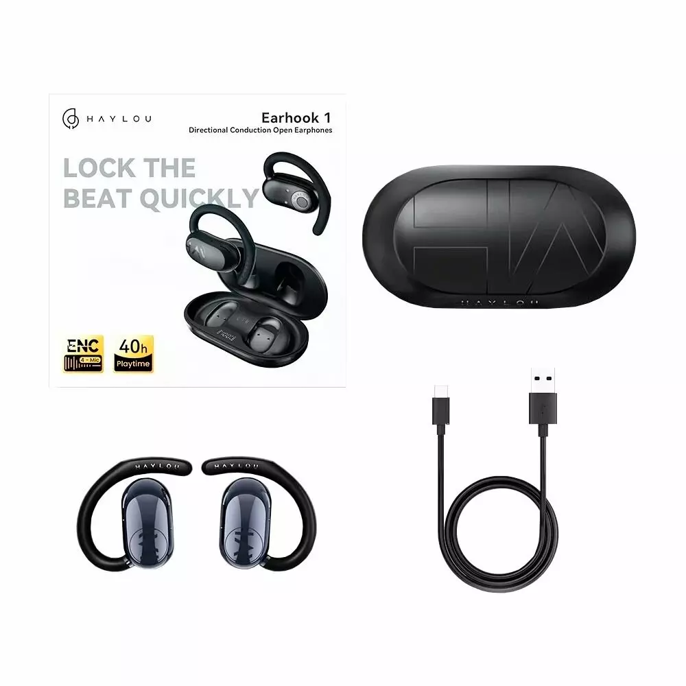Беспроводные наушники Xiaomi Haylou Earhook 1 (OW02) Black (Черный) Беспроводные наушники Xiaomi Haylou Earhook 1 (OW02) Black (Черный)