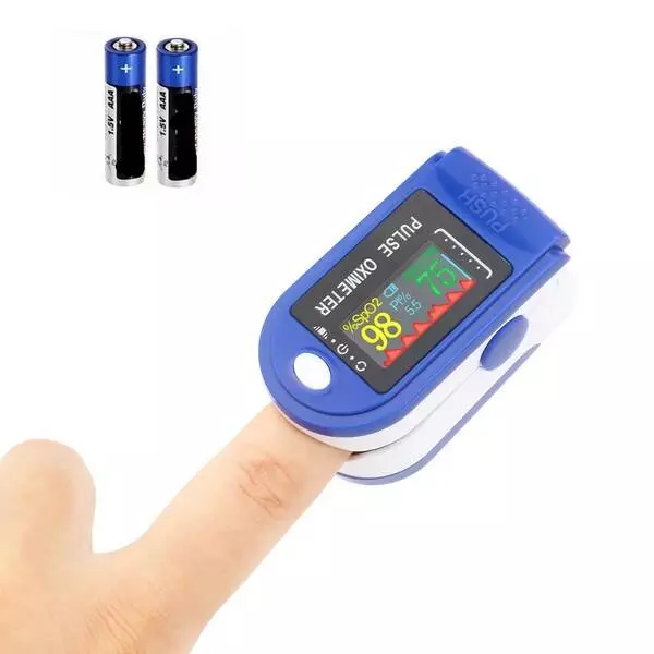 Портативный пульсоксиметр на палец Fingertip Pulse Oximeter LK88 Blue (Синий)