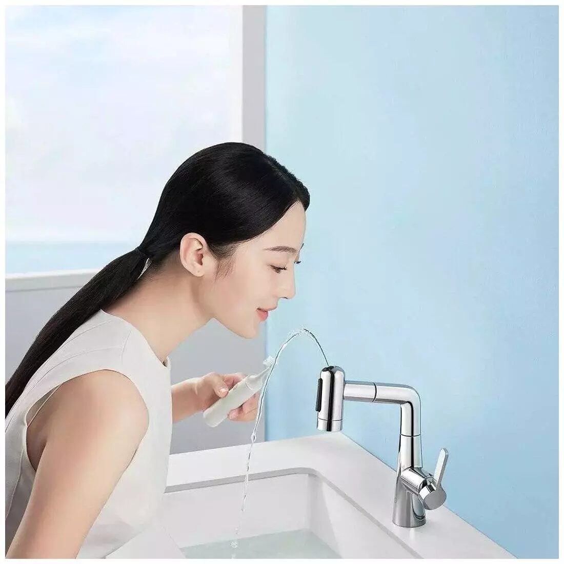 Смеситель с выдвижным изливом Xiaomi Mijia Pull-out Basin Faucet S1 (MJCLSMPLT01DB) Silver (Серебристый) Смеситель с выдвижным изливом Xiaomi Mijia Pull-out Basin Faucet S1 (MJCLSMPLT01DB) Silver (Серебристый)