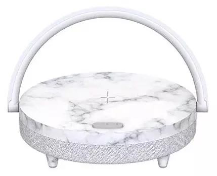 Колонка с функцией беспроводной зарядки EZVALO Wireless Charger Music Lamp (белый мрамор) (LYYD01) White (Белый) Колонка с функцией беспроводной зарядки EZVALO Wireless Charger Music Lamp (белый мрамор) (LYYD01) White (Белый)
